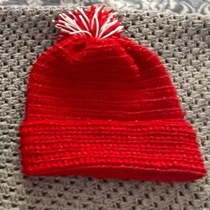 Handmade red winter hat